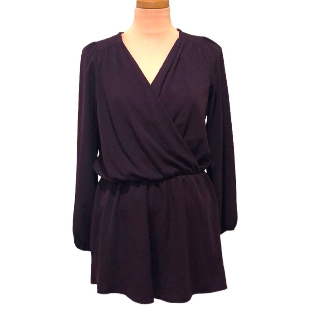 Akira Chicago Red Label Romper Size Medium Dark Plum Purple